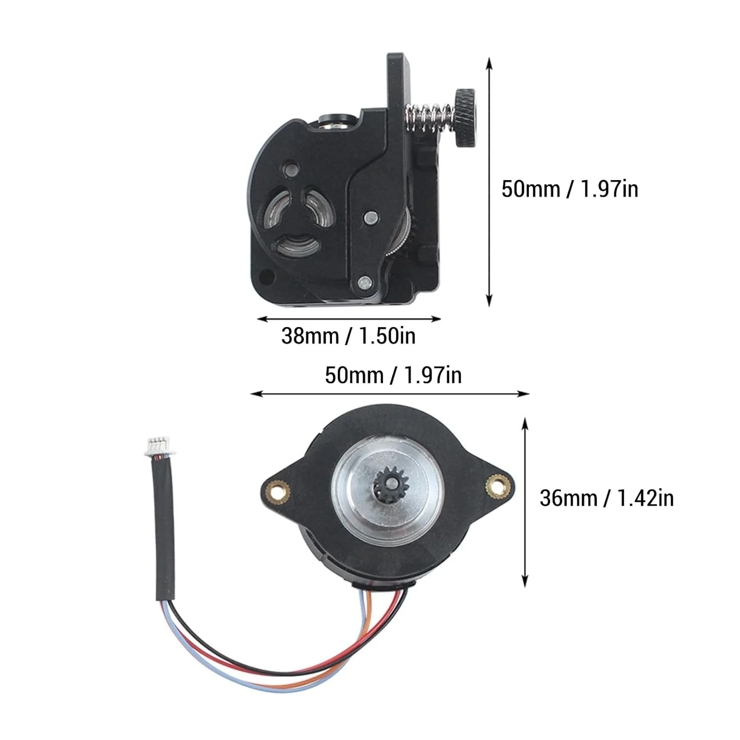 اکسترودر دنده دوبل پرینتر سه بعدی والفرانت با نسبت درایو حداکثر 6.25:1 سازگار با PLA TPU PETG ABS 1.75mm
