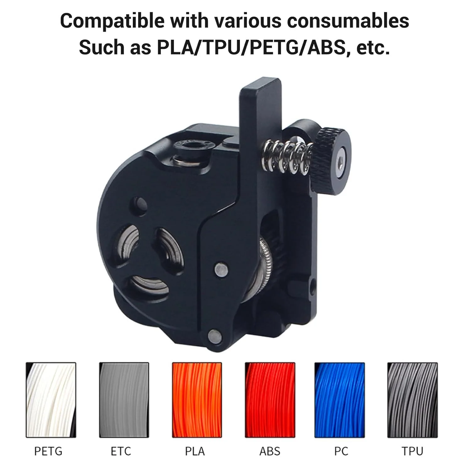 اکسترودر دنده دوبل پرینتر سه بعدی والفرانت با نسبت درایو حداکثر 6.25:1 سازگار با PLA TPU PETG ABS 1.75mm