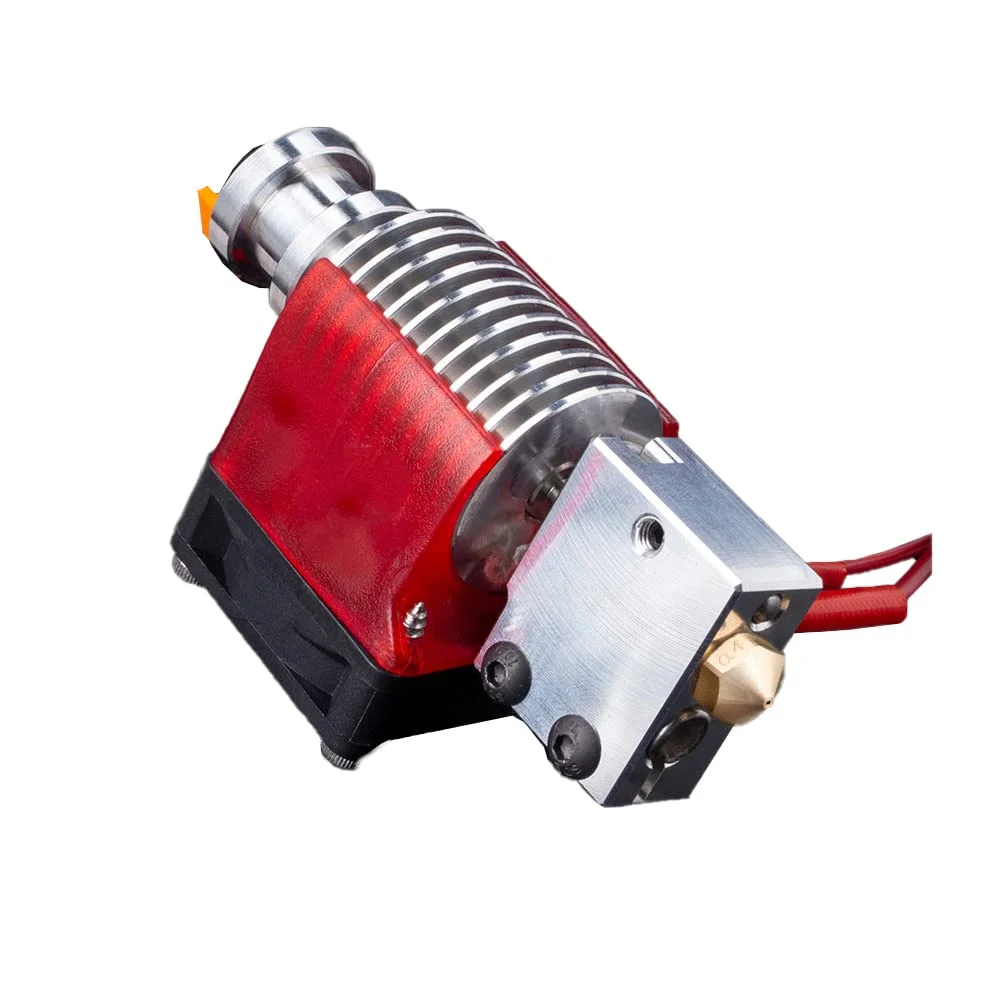 کیت کامل هات‌اند تمام فلزی V6 Volcano، هات‌اند مستقیم و بوودن J-Head 40W 24V، نازل برنجی 0.4، هیت بریک آلیاژ تیتانیوم برای پرینترهای سه بعدی V6 Volcano Hotend، Titan، اکسترودر Dual Driver.