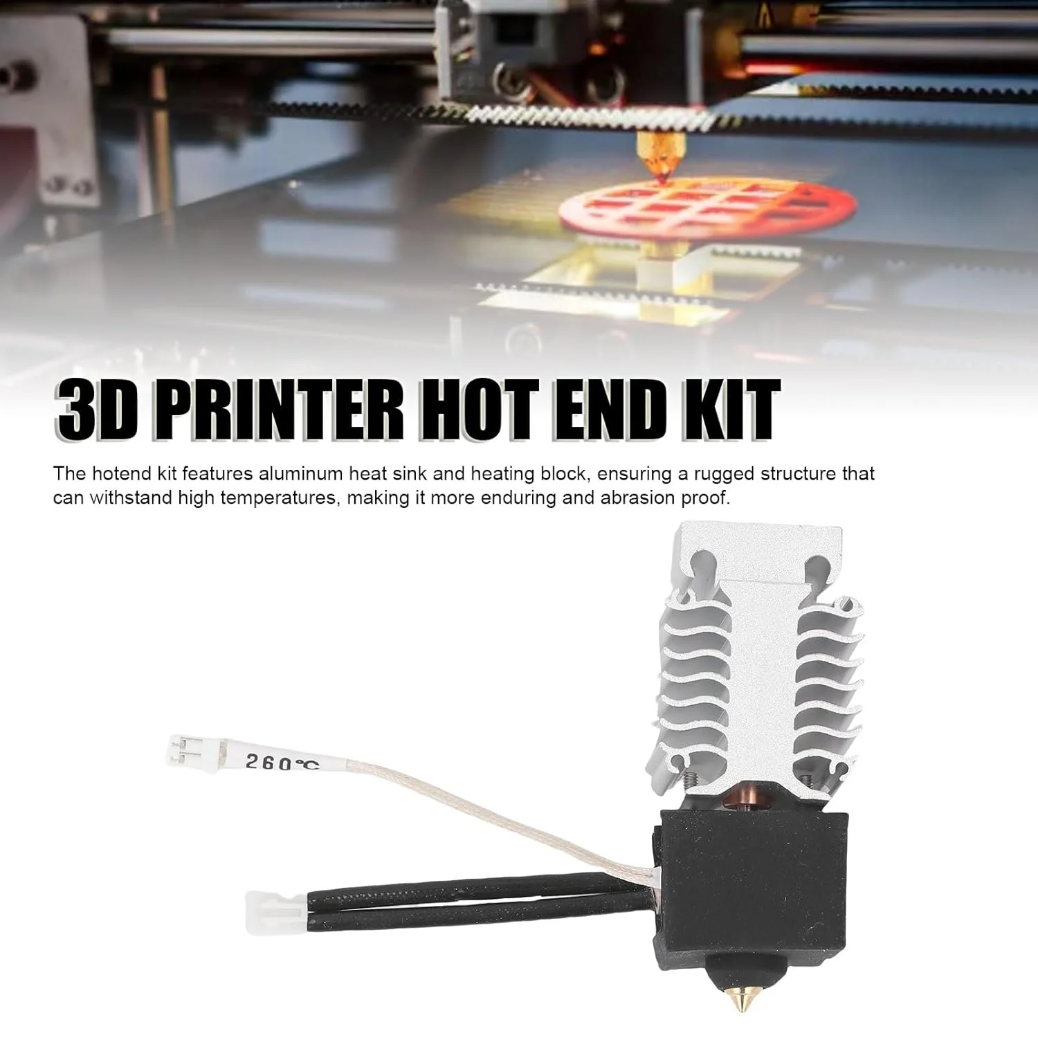 کیت هات اند جایگزین قطعه اصلی برای پرینتر سه بعدی Ender 3 V3 SE، ترمیستور با دقت بالا 260 درجه سانتیگراد، کیت هات اند اکسترودر سه بعدی مونتاژ شده - تصویر 2