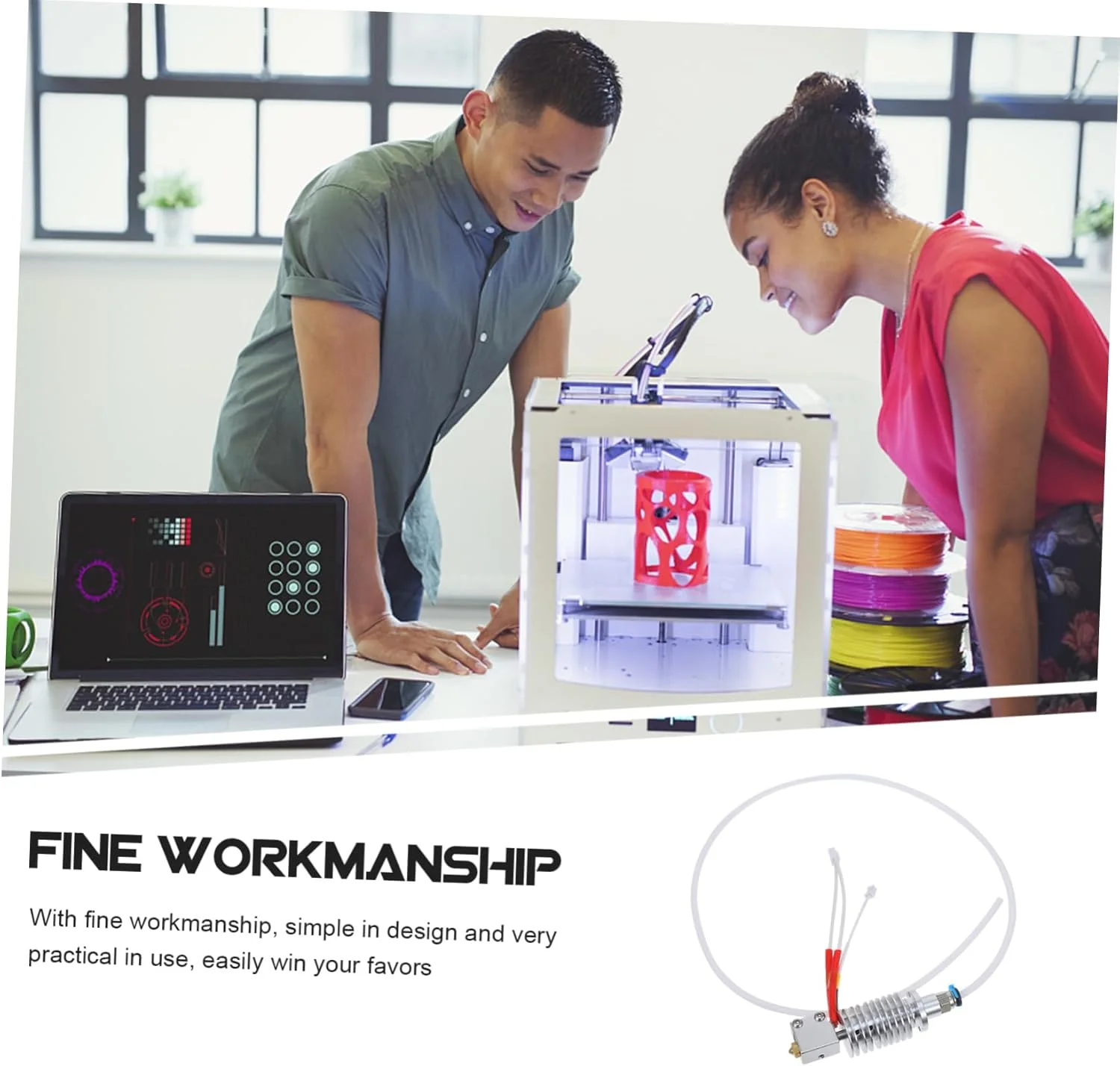 Veemoon کیت مونتاژ اکسترودر پرینتر، ماژول نازل سازگار، لوازم جانبی اکستروژن با مقاومت حرارتی بالا برای چاپ متنوع