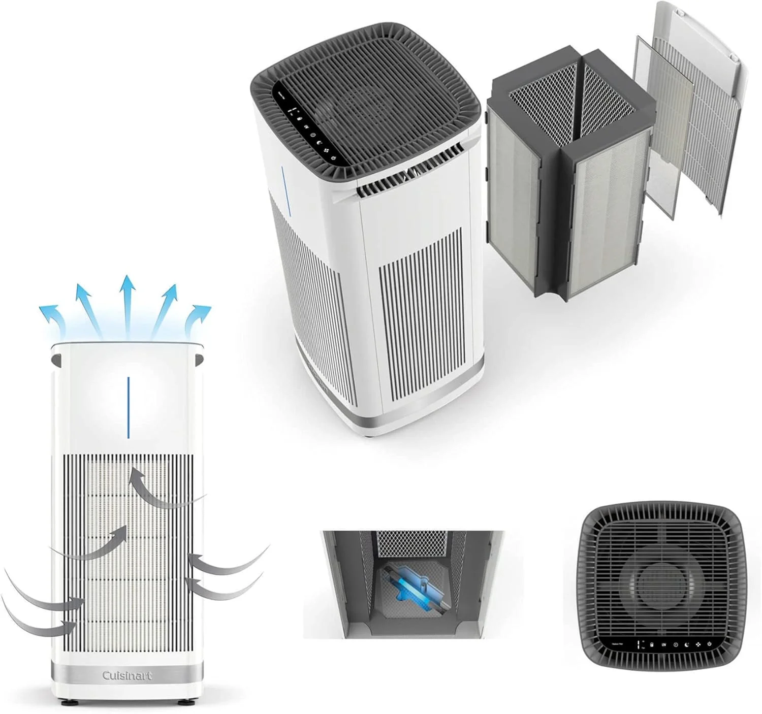 دستگاه تصفیه هوای Cuisinart برای اتاق/خانه بزرگ، فیلتر H13 HEPA، CAP-1000