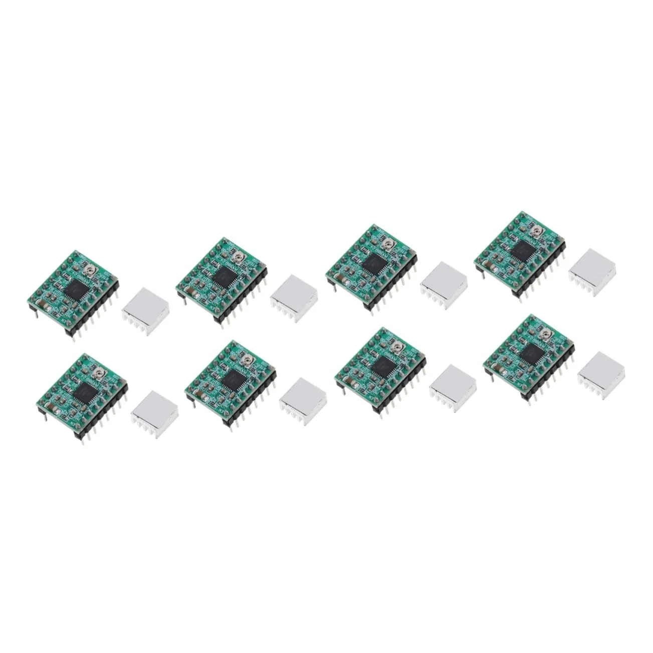 Lurrose 8 عدد ماژول استپر برای پرینترها، کنترل میرایی ترکیبی، فوق العاده بی صدا، نصب آسان