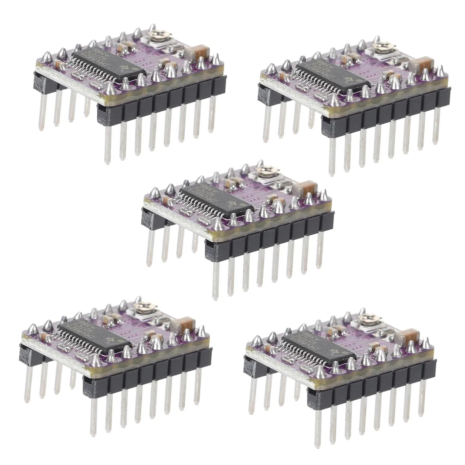 لوکس‌شینی 5 عدد هیت سینک درایور الکترونیکی برای موتورهای پرینتر سه بعدی، درایور موتورهای استپر، ماژول درایور