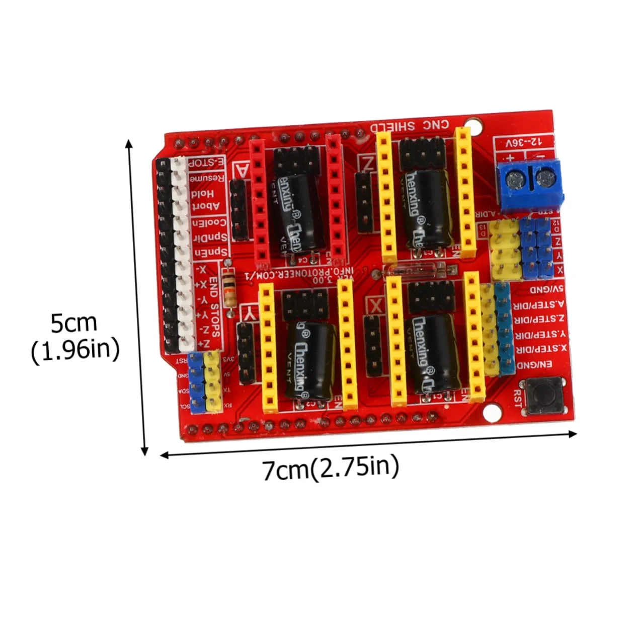 برد درایور A4988 Luxshiny برای پرینتر سه بعدی، شیلد توسعه CNC سازگار با دستگاه های حکاکی، ماژول موتور پله ای با هیت سینک، 2 عدد