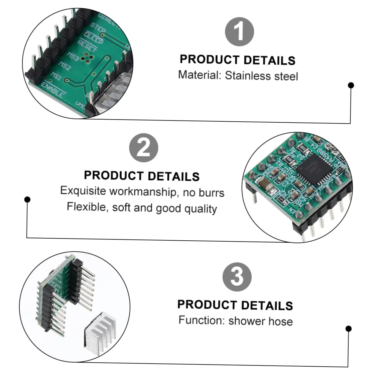 Lurrose 8 عدد ماژول استپر برای پرینترها، کنترل میرایی ترکیبی، فوق العاده بی صدا، نصب آسان