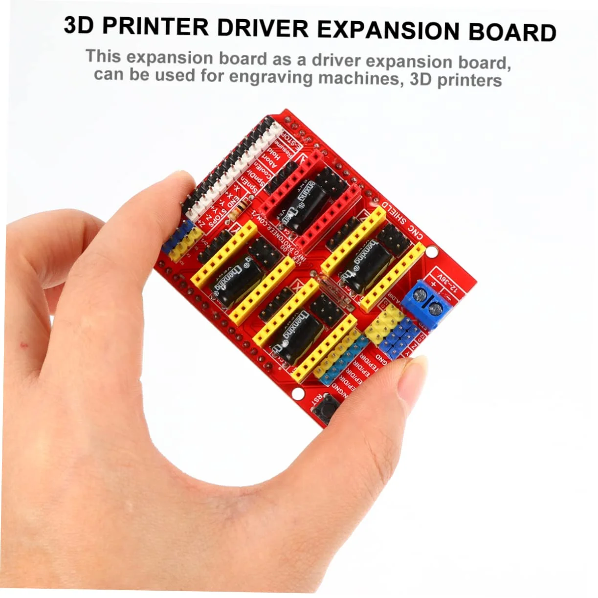 برد درایور A4988 Luxshiny برای پرینتر سه بعدی، شیلد توسعه CNC سازگار با دستگاه های حکاکی، ماژول موتور پله ای با هیت سینک، 2 عدد