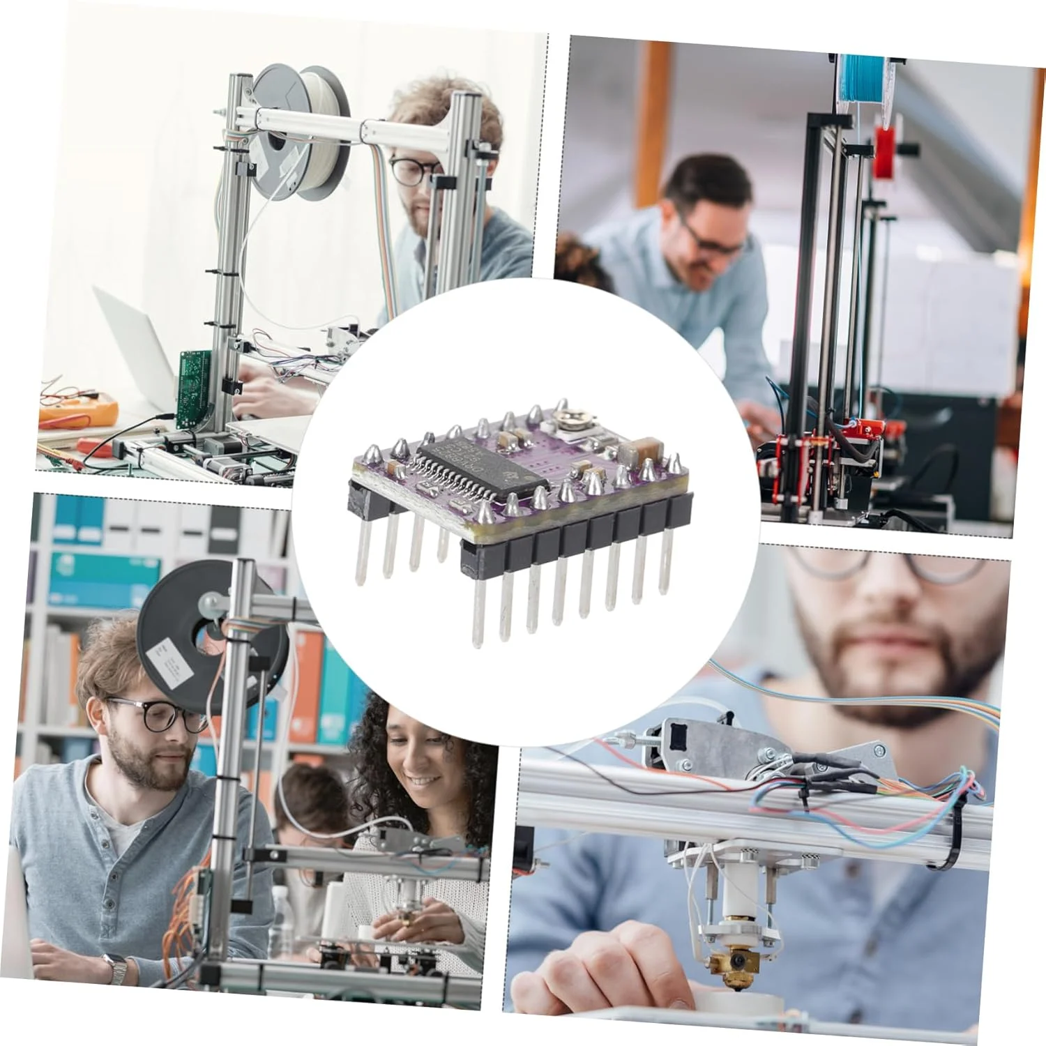 لوکس‌شینی 5 عدد هیت سینک درایور الکترونیکی برای موتورهای پرینتر سه بعدی، درایور موتورهای استپر، ماژول درایور