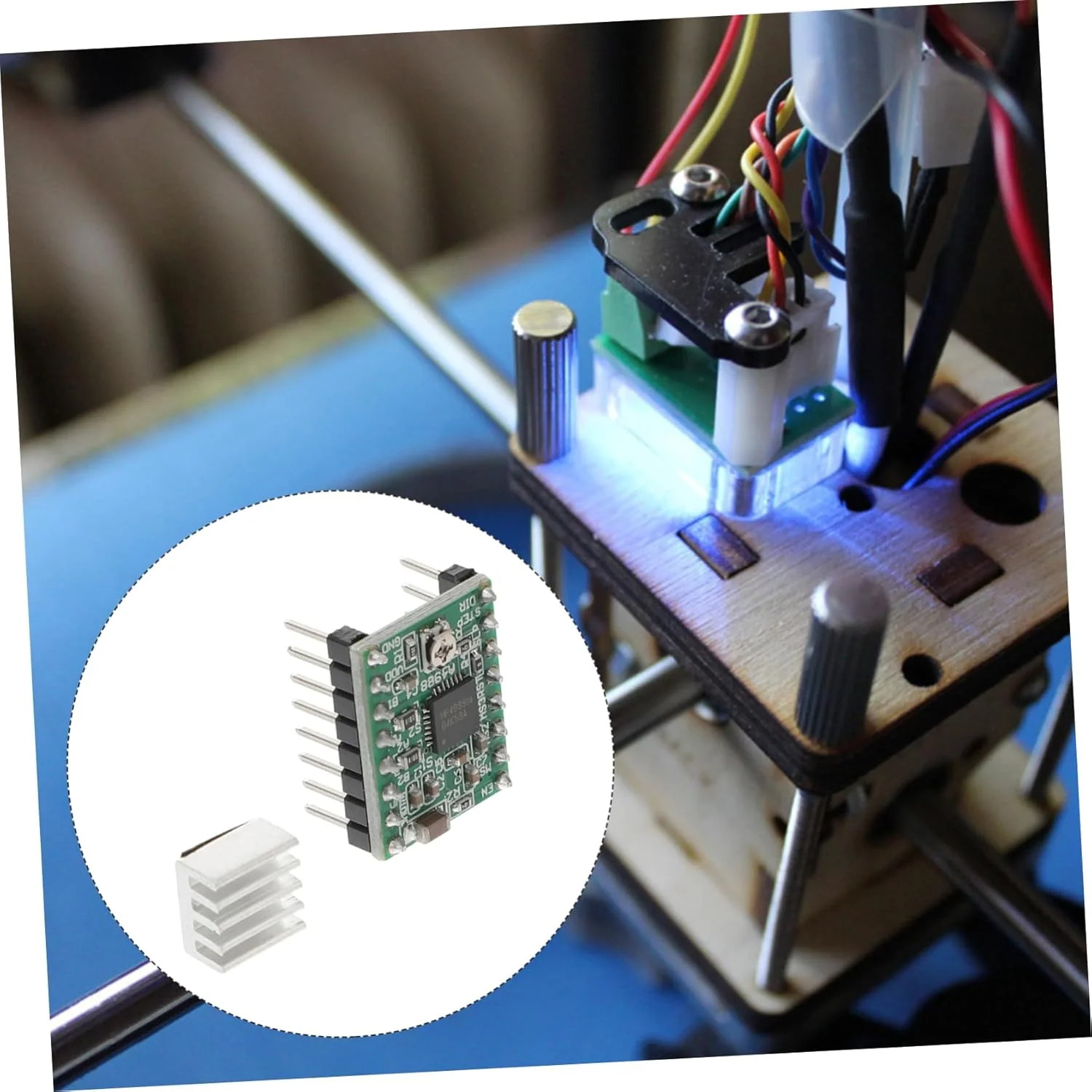 5 عدد ماژول درایور موتور پله ای برای پرینتر، برد درایور با کنترل ساده جهت گام