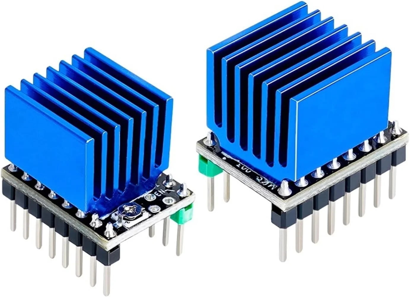 درایور موتور پله ای LANGshaw TMC2226 MKS جایگزین TMC2209/2208 SKR V2.0 GEN L قطعه پرینتر سه بعدی UART فوق العاده بی صدا سازگار با Gen L Robin Nano (رنگ: درایور و هیت سینک، اندازه: 2 مجموعه)