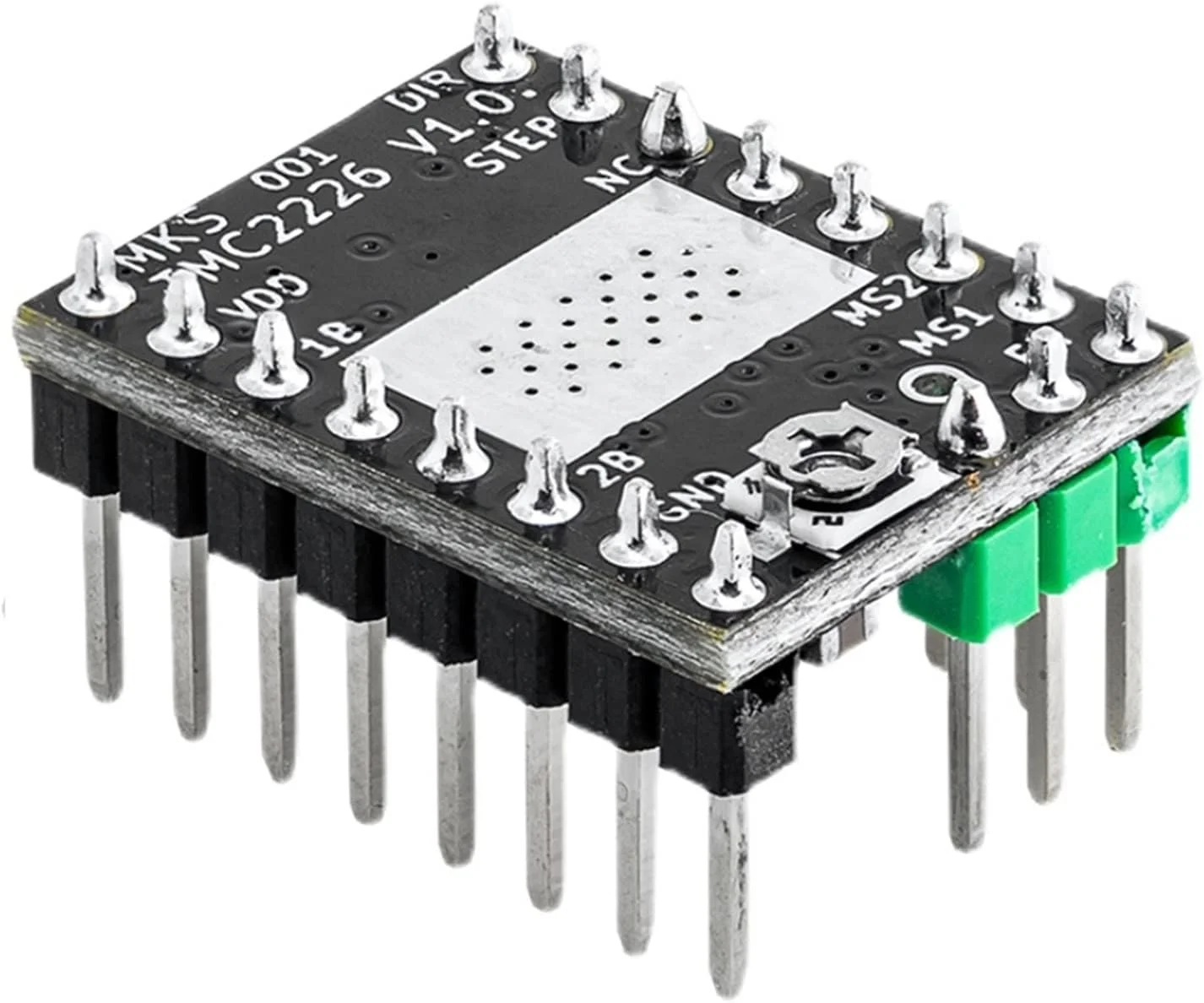 درایور موتور پله ای LANGshaw TMC2226 MKS جایگزین TMC2209/2208 SKR V2.0 GEN L قطعه پرینتر سه بعدی UART فوق العاده بی صدا سازگار با Gen L Robin Nano (رنگ: درایور و هیت سینک، اندازه: 2 مجموعه)
