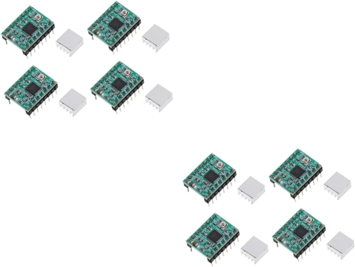 jojofuny 8 عدد ماژول استپر هیت سینک کنترل موتور برای پرینترها، راندمان بالا، مدار داخلی، استفاده آسان