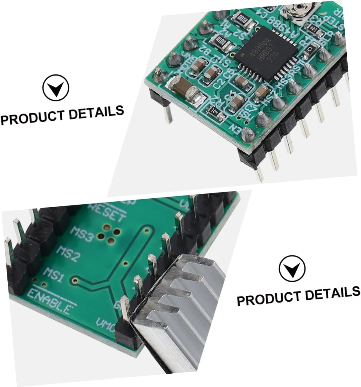 jojofuny 8 عدد ماژول استپر هیت سینک کنترل موتور برای پرینترها، راندمان بالا، مدار داخلی، استفاده آسان