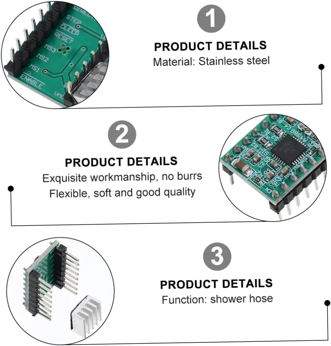ماژول درایور موتور پله ای jojofuny بسته 4 عددی برای چاپگرها با خاموشی حرارتی، کنترل میکرو استپ و کاهش نویز برای عملکرد دقیق موتور