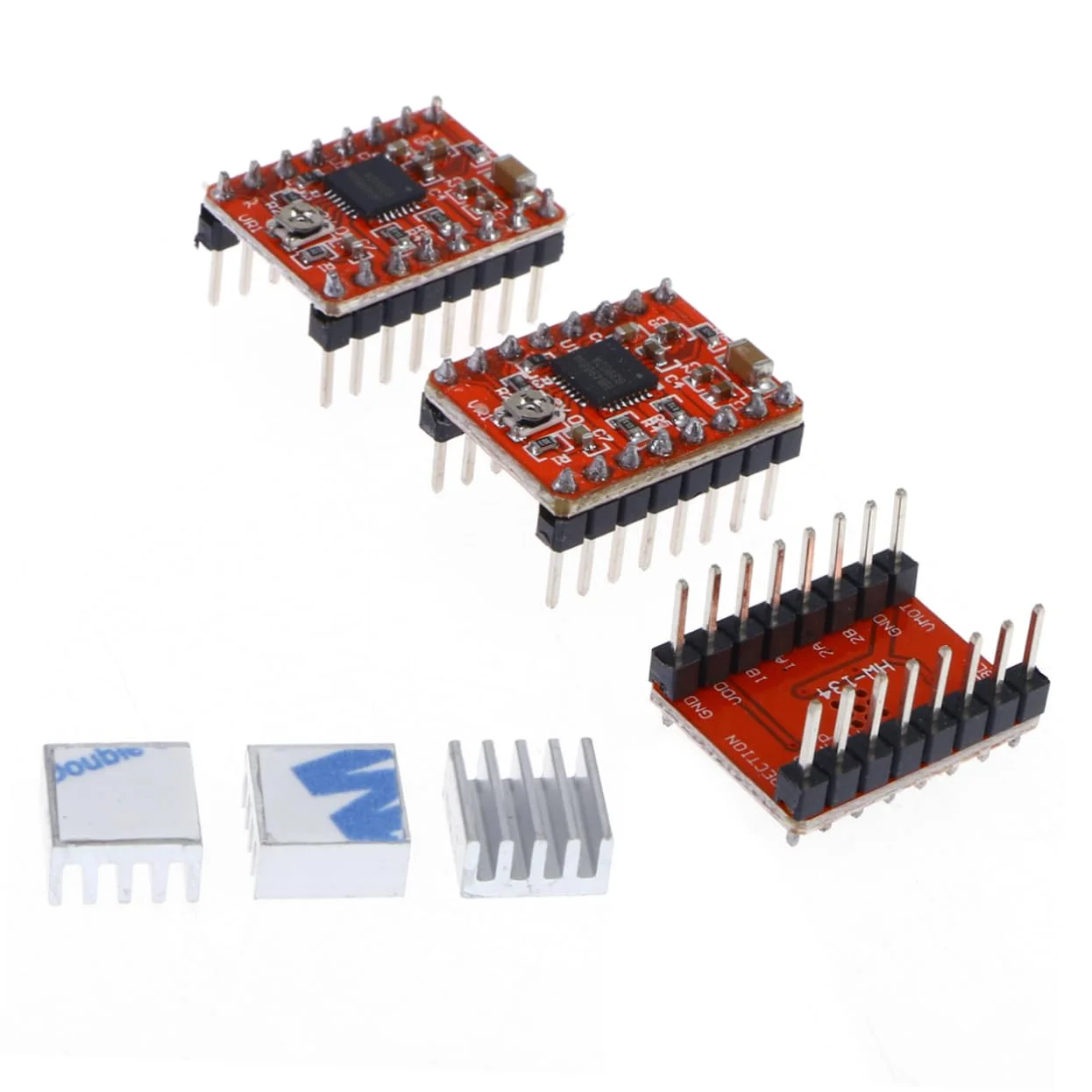 ماژول درایور موتور پله ای 3 عددی با هیت سینک برای کنترل دستگاه های چاپگر و CNC، محافظت از اتصال به زمین، وضوح چندگانه پله