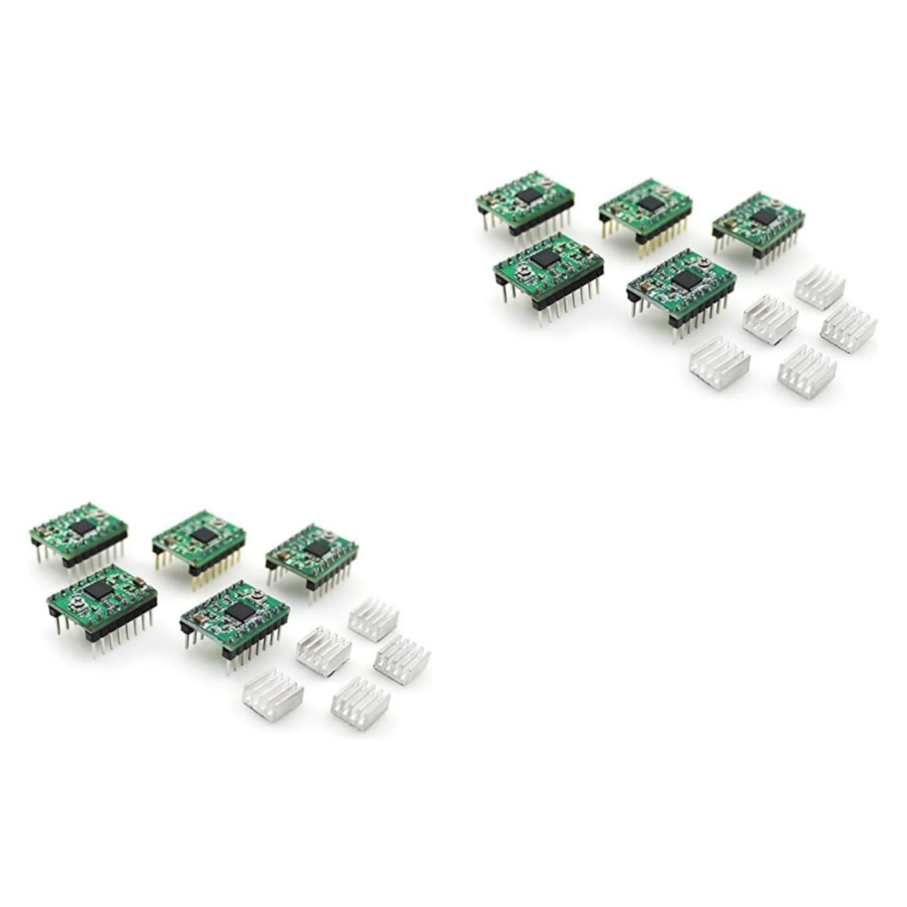 10 عدد برد درایور استپر سازگار با ماژول برای پرینترها، درایور موتور، هیت سینک، ماشین استپ