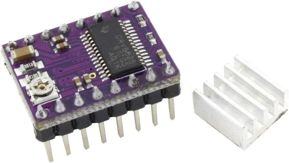 ماژول درایور موتور پله ای PoPprint DRV8825 چهار لایه به همراه هیت سینک کوچک برای پرینتر سه بعدی RP1.4 A4988 بسته 5 عددی