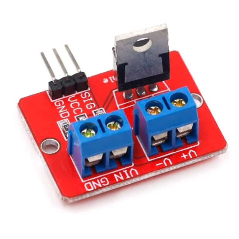 ماژول درایور ماسفت IRF520، بسته 5 عددی، سوئیچ دکمه ای ماسفت 0-24 ولت برای پروژه های مختلف الکترونیکی