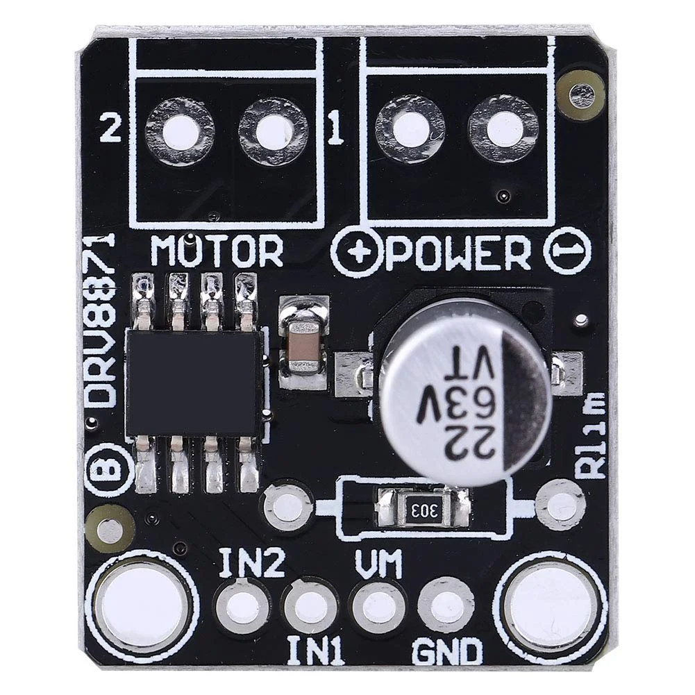 ماژول درایور موتور DC پل H مدل DRV8871 با جریان 3.6 آمپر، کنترل PWM، محافظت یکپارچه و ولتاژ گسترده، قطعات الکتریکی برای لوازم خانگی چاپگر