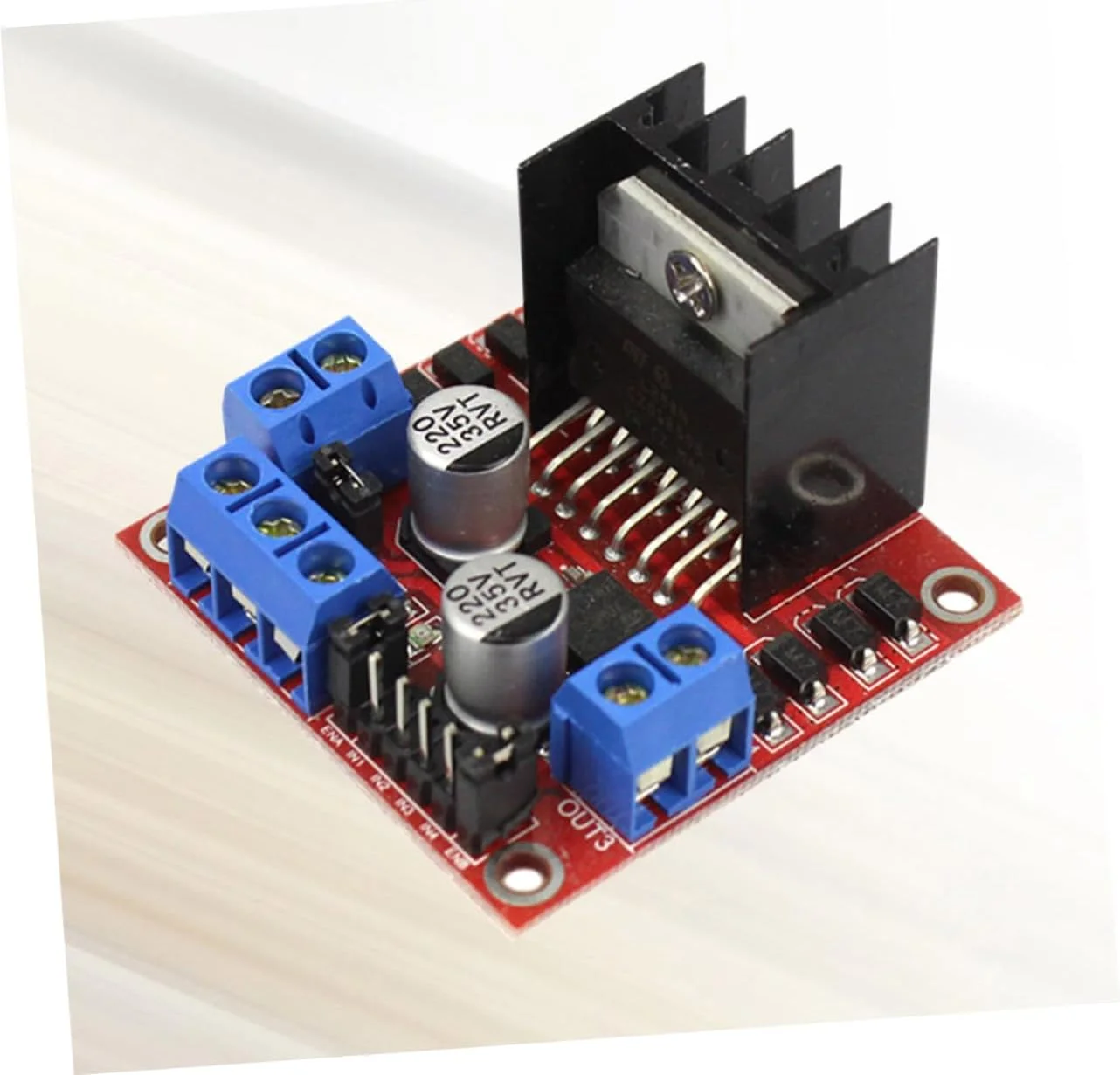 ماژول درایور موتور پله ای 35 ولت HOMSFOU، برد کنترلر پل H دوگانه DC با خازن فیلتر با ظرفیت بالا و دیود محافظ قابل اعتماد