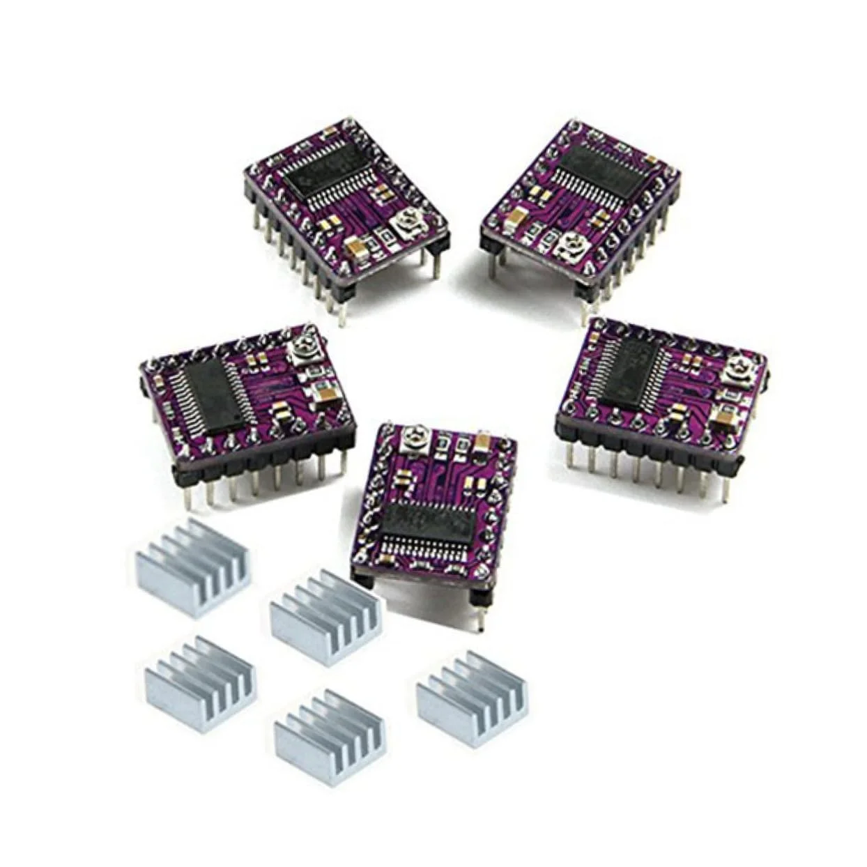 ماژول درایور 4 لایه برای پرینتر سه بعدی Reprap سازگار با 5 ولت / 3.3 ولت و محافظت در برابر گرمای بیش از حد