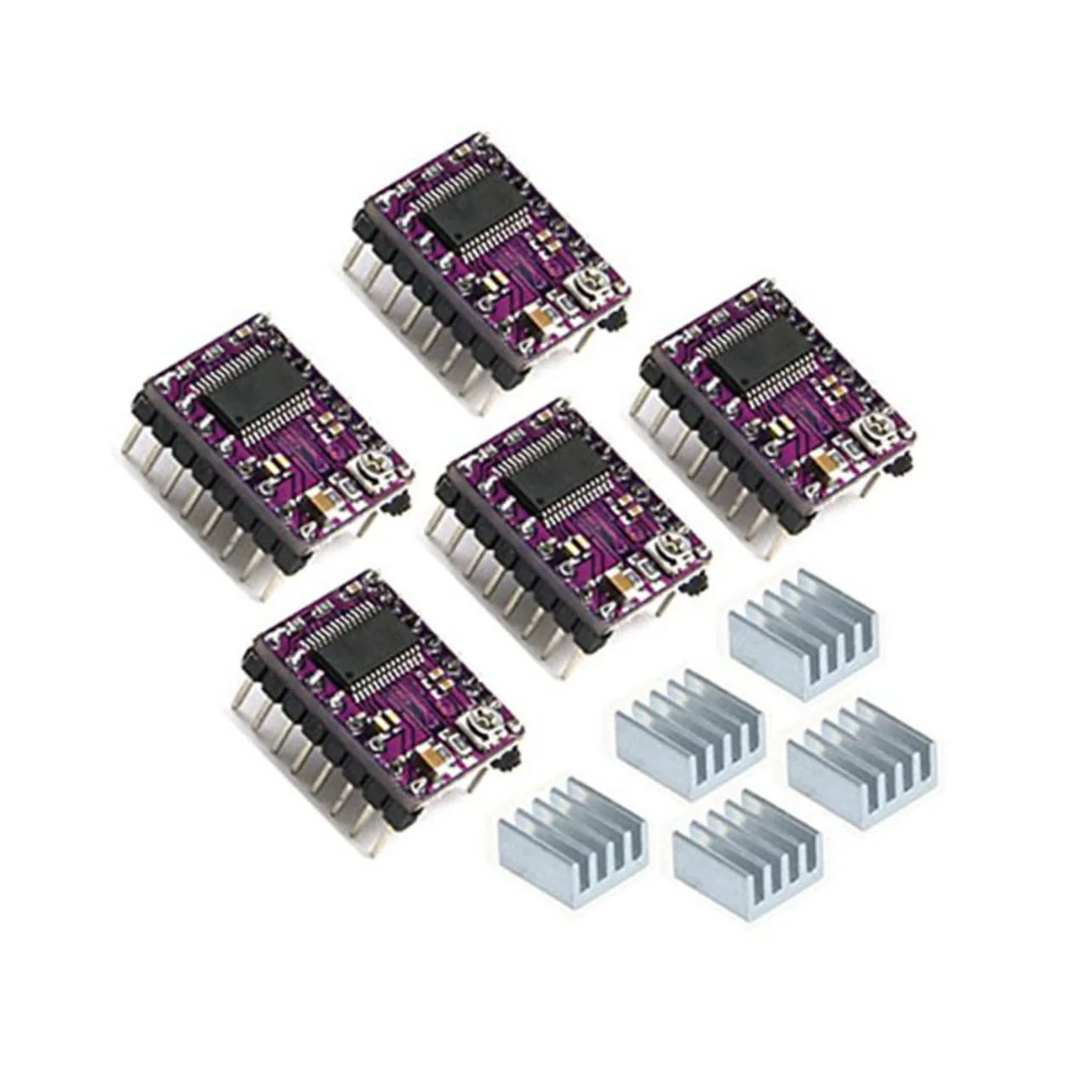 ماژول درایور 4 لایه برای پرینتر سه بعدی Reprap سازگار با 5 ولت / 3.3 ولت و محافظت در برابر گرمای بیش از حد