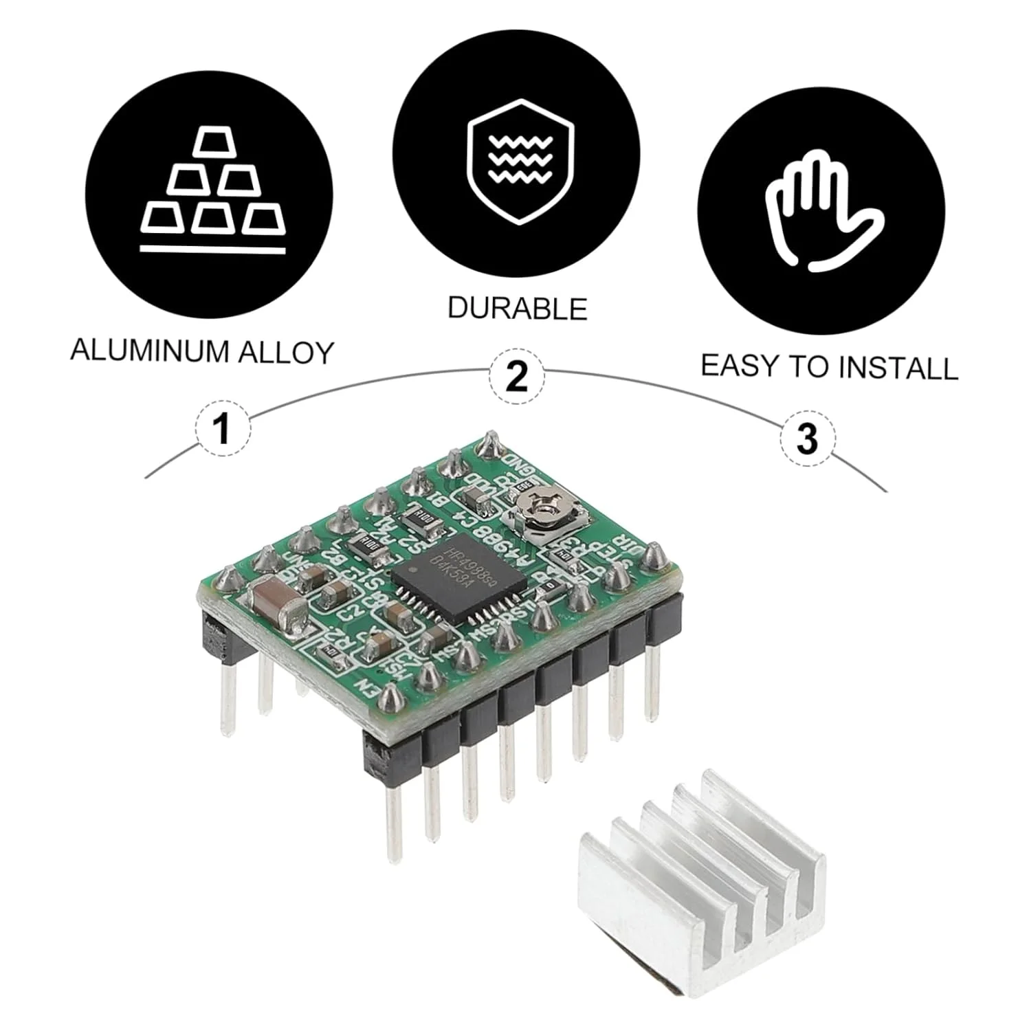 Homoyoyo بسته 5 عددی ماژول درایور موتور پله ای برای پرینتر، گشتاور بالا، رزولوشن کامل و نصف