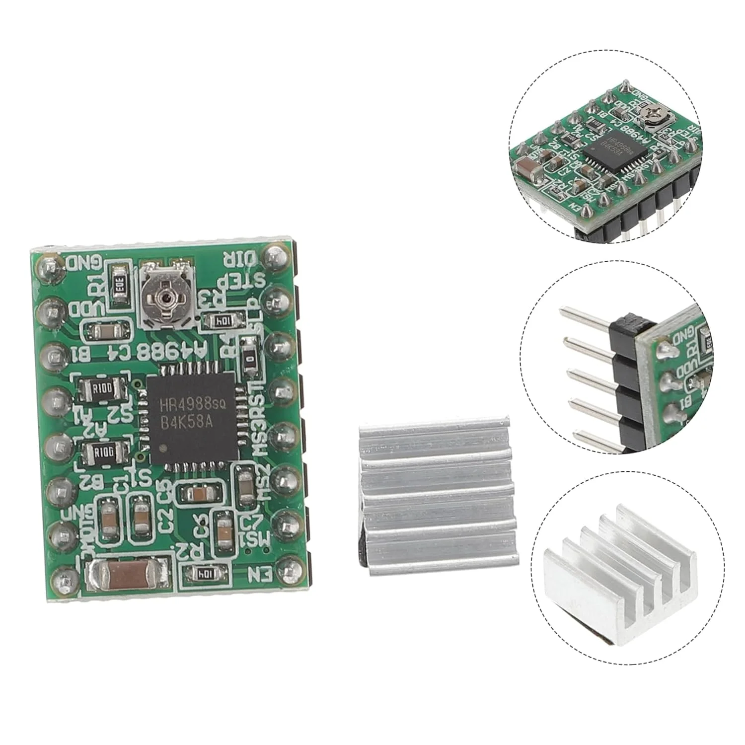 5 عدد ماژول درایور موتور پله ای پرینتر با هیت سینک کاربرد گسترده ماشین های CNC ویژگی های حفاظتی
