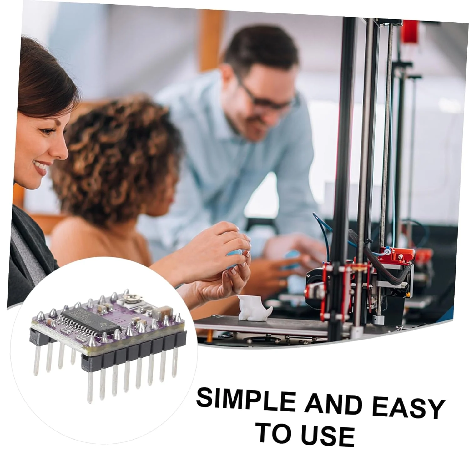 ماژول درایور موتور پله ای با هیت سینک برای پرینترها، کنترل دقیق برای چاپ روان، سازگار با Rrerap Ramps