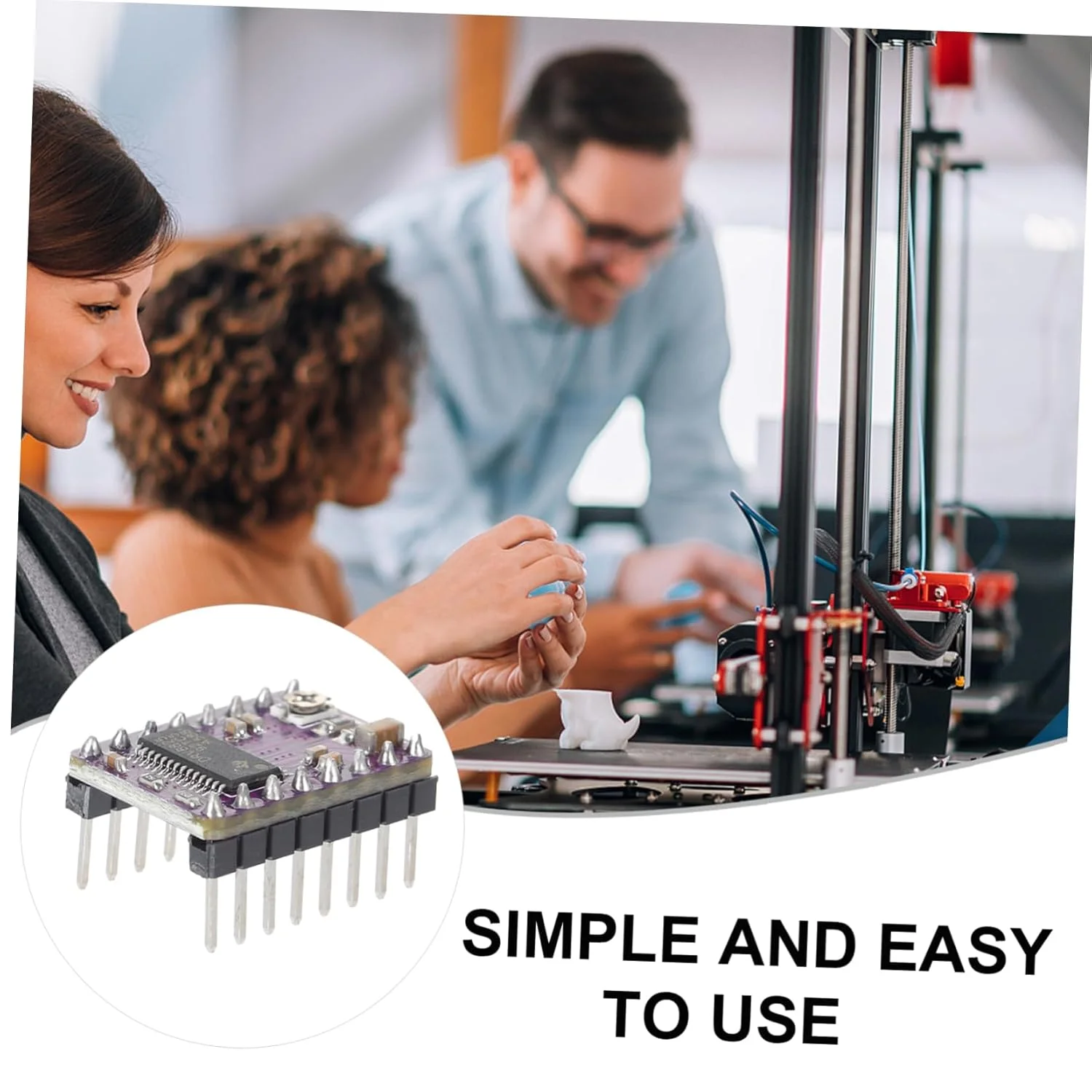 ماژول درایور موتور پله ای با هیت سینک سازگار با A4988 برای قطعات پرینتر سه بعدی