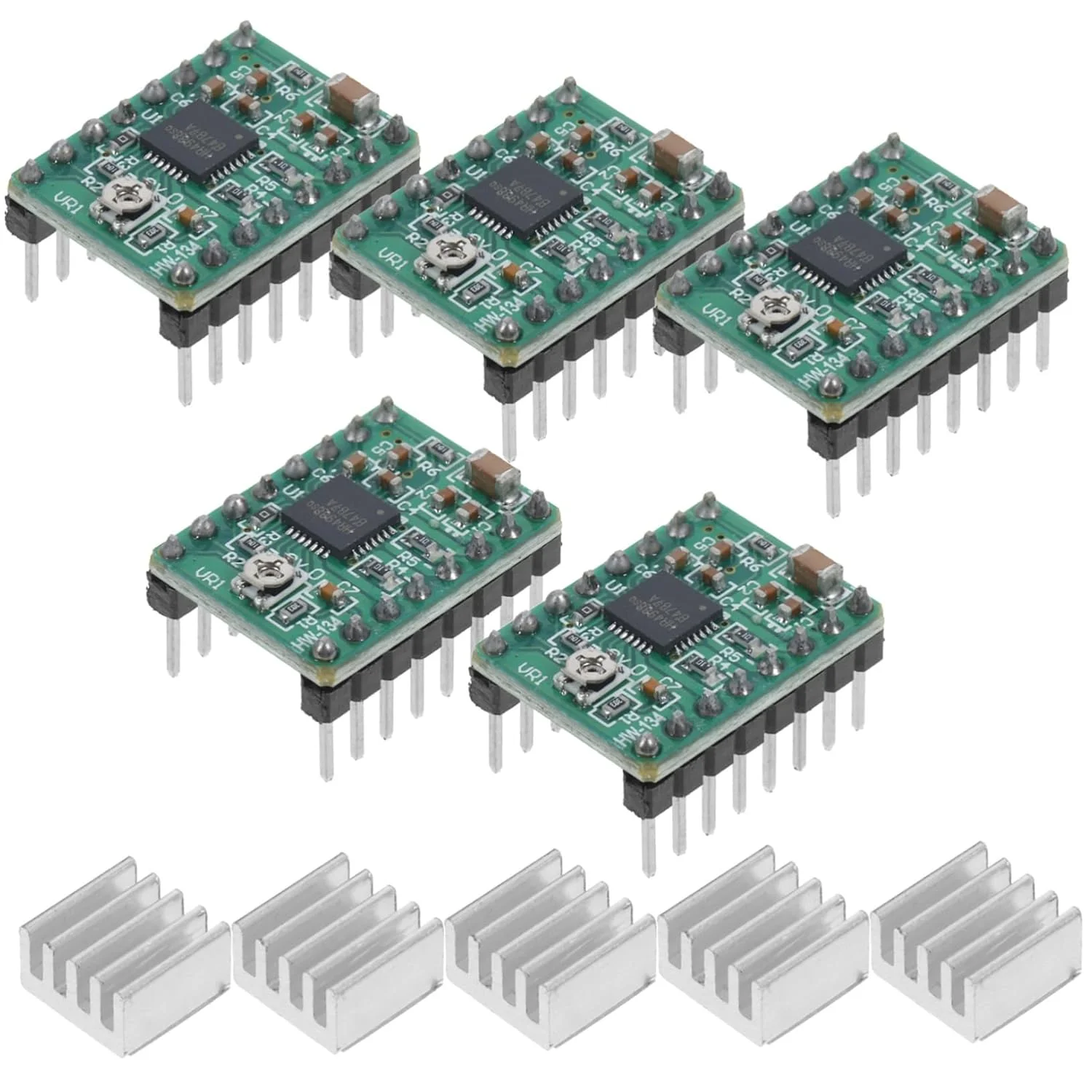 ماژول درایور موتور پله ای 5 عددی با هیت سینک کنترل پرینتر، رزولوشن های پله ای متعدد برای کاربردهای CNC