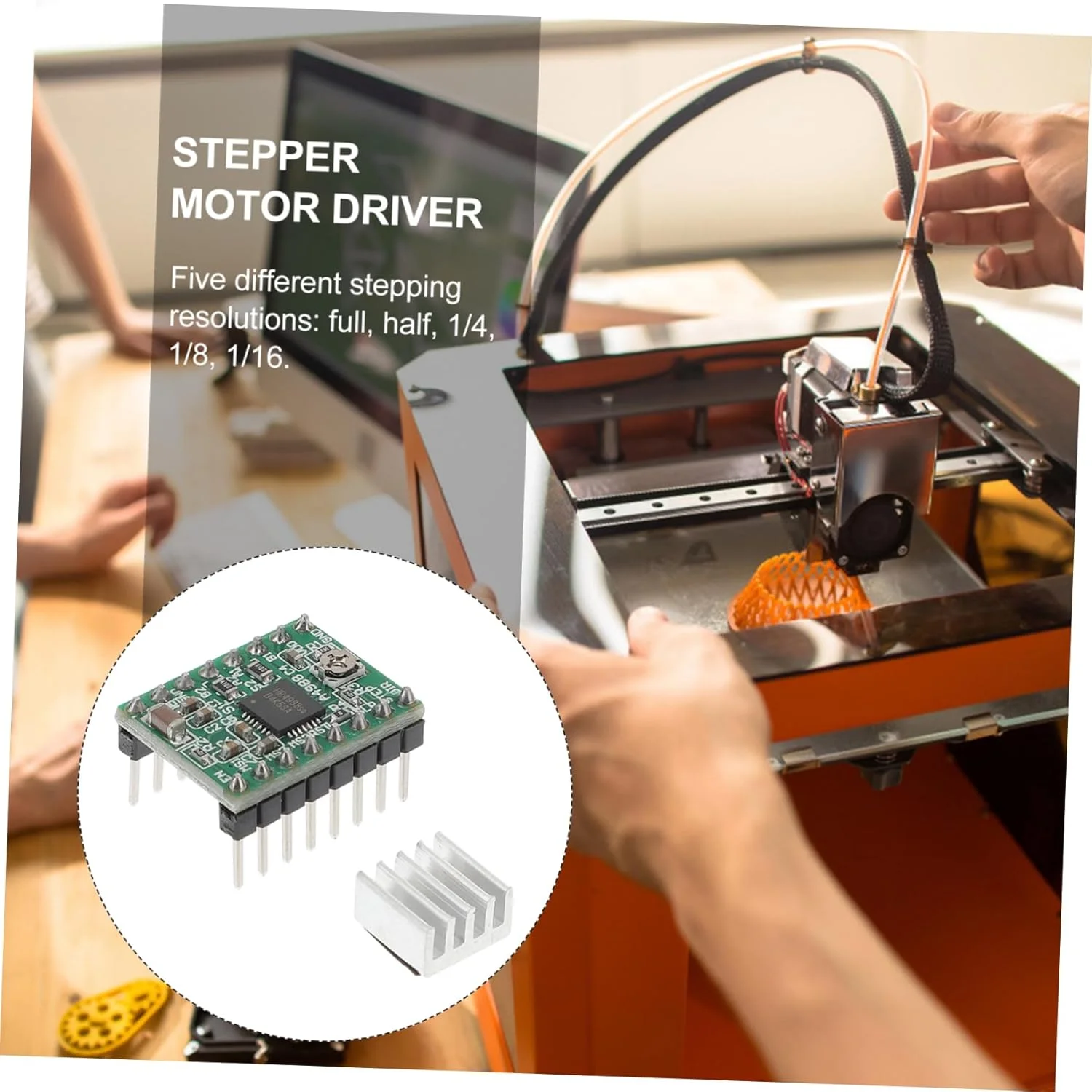 ماژول درایور موتور پله ای 5 عددی برای طراحی کنترل پرینترها سازگار با دستگاه های CNC پشتیبانی از رزولوشن های پله ای کامل