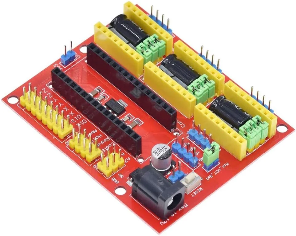 های‌لت‌گو 2 عدد درایور موتور پله‌ای پرینتر سه بعدی CNC شیلد V4 برد توسعه دستگاه حکاکی برای آردوینو نانو پرینتر سه بعدی A4988