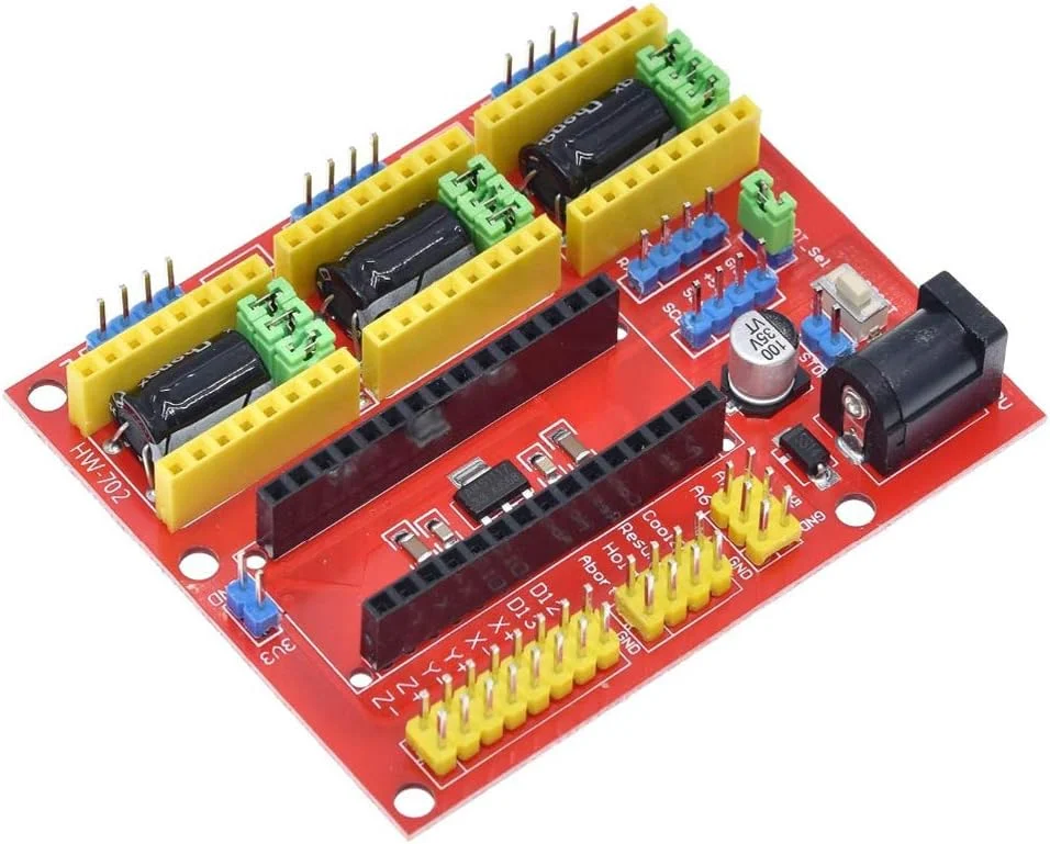 های‌لت‌گو 2 عدد درایور موتور پله‌ای پرینتر سه بعدی CNC شیلد V4 برد توسعه دستگاه حکاکی برای آردوینو نانو پرینتر سه بعدی A4988