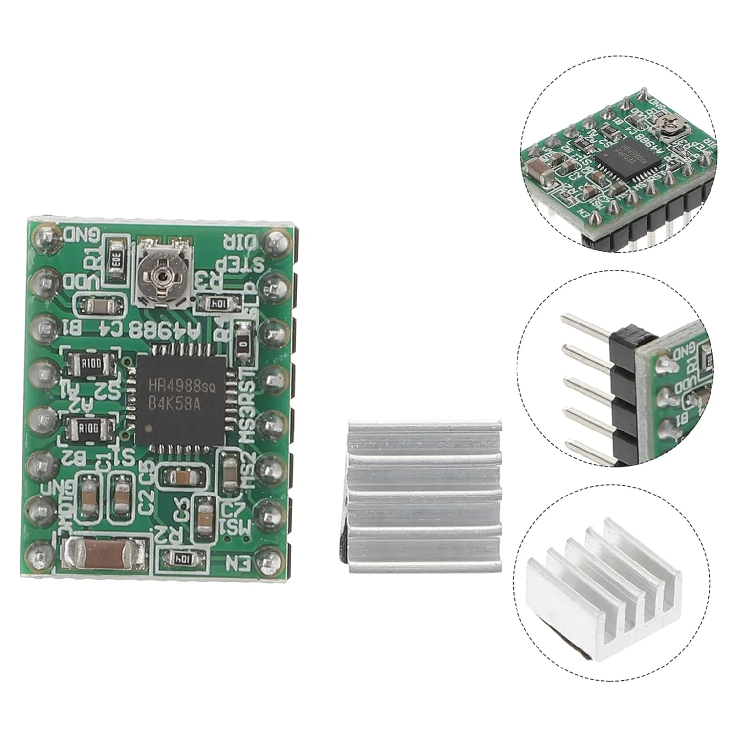 ماژول درایور موتور پله ای 5 عددی با هیت سینک کنترل پرینتر، رزولوشن های پله ای متعدد برای کاربردهای CNC