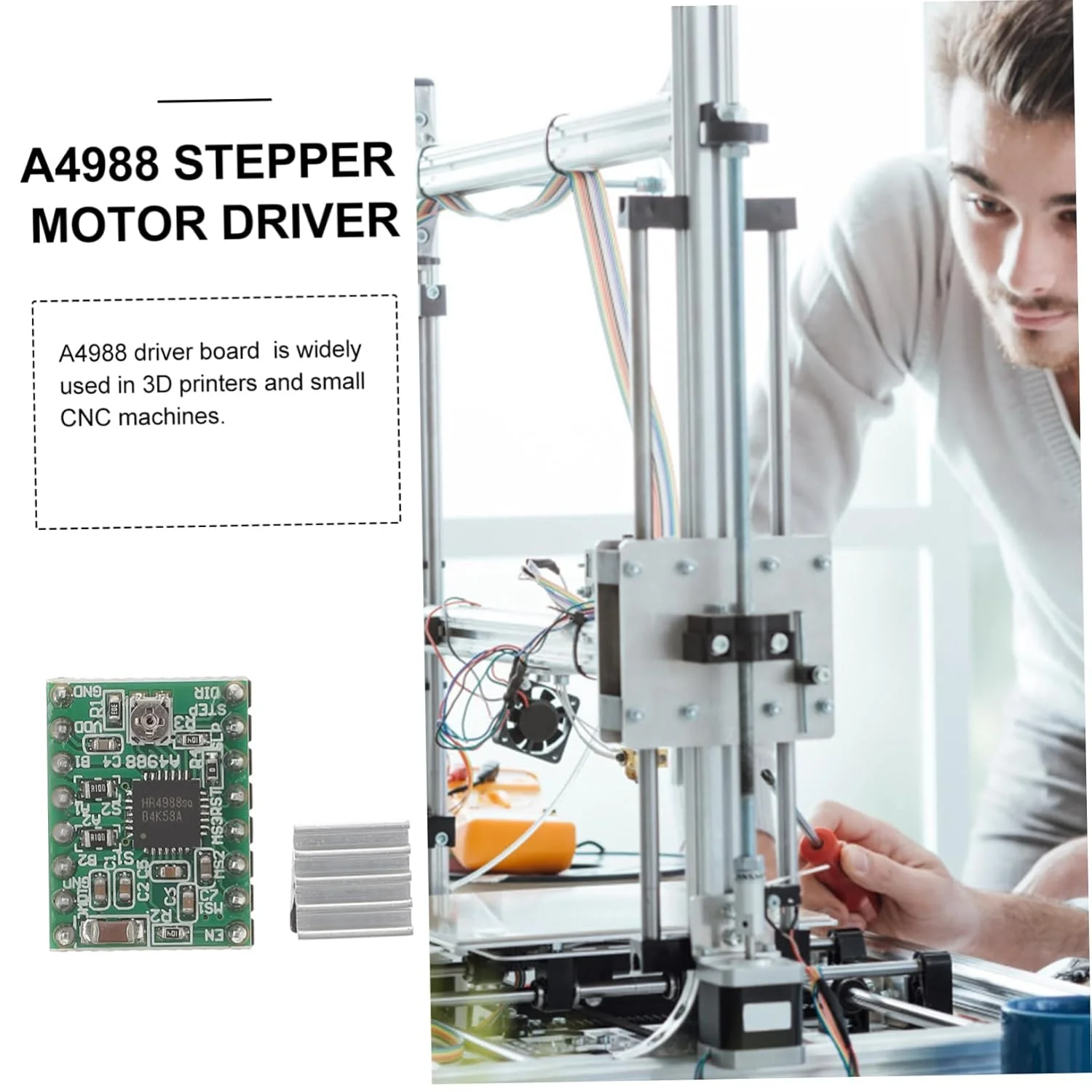 ماژول درایور موتور پله ای 5 عددی برای طراحی کنترل پرینترها سازگار با دستگاه های CNC پشتیبانی از رزولوشن های پله ای کامل