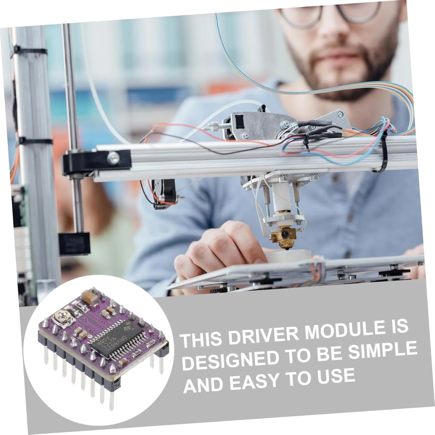 5 عدد ماژول درایور موتور پله ای هیت سینک برای پرینترها، سازگار با رمپ های Rrerap، ماژول موتور قابل اعتماد برای پروژه های DIY، عملکرد بهبود یافته و استفاده آسان