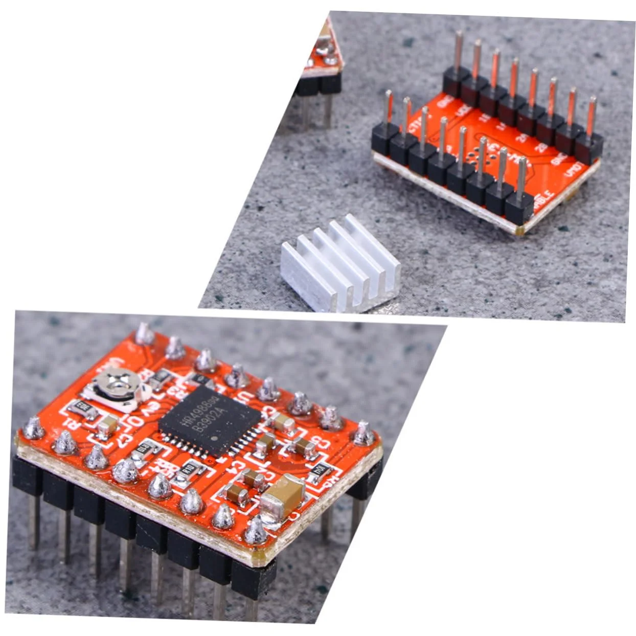 15 عدد ماژول درایور موتور پله ای به همراه هیت سینک کنترل موتور پرینتر