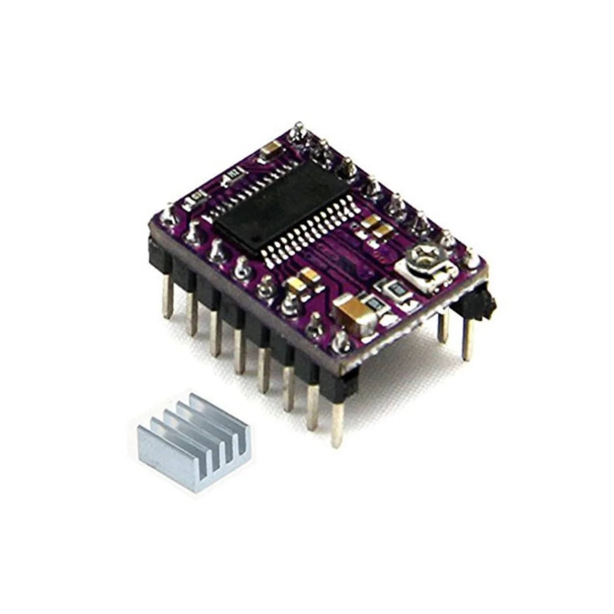 برد درایور موتور پله ای 4 لایه PCB، رزولوشن های Full-Step تا 1/32-step، هیت سینک، سازگار با پرینتر سه بعدی Reprap