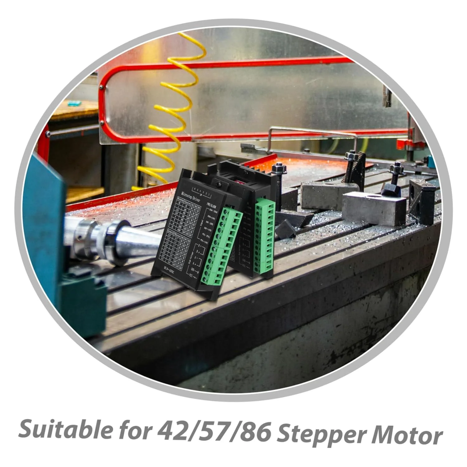 2 عدد کنترلر درایور موتور پله ای، کنترل دقیق برای ماشین های CNC، چاپگرها، اتوماسیون، ماژول تقسیم بندی، سازگار با موتور پله ای