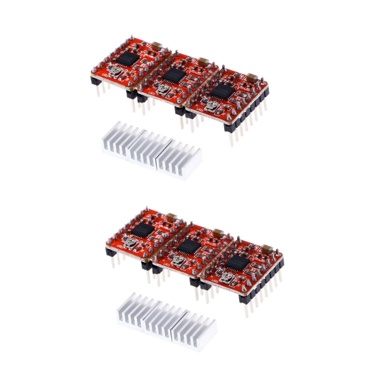 10 عدد ماژول درایور موتور پله ای با هیت سینک برای پرینتر، کنترل ساده پله و جهت