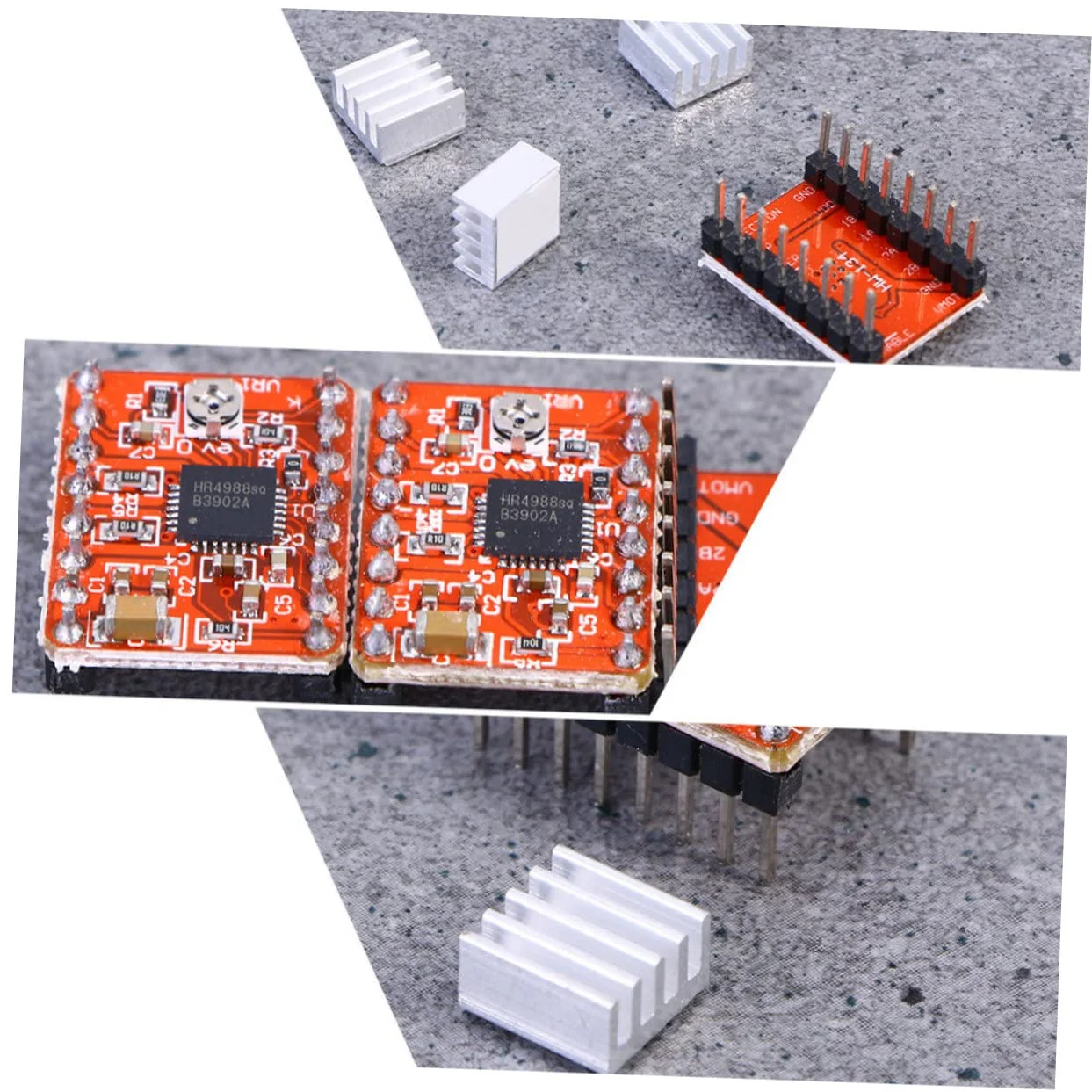 10 عدد ماژول درایور موتور پله ای با هیت سینک برای پرینتر، کنترل ساده پله و جهت