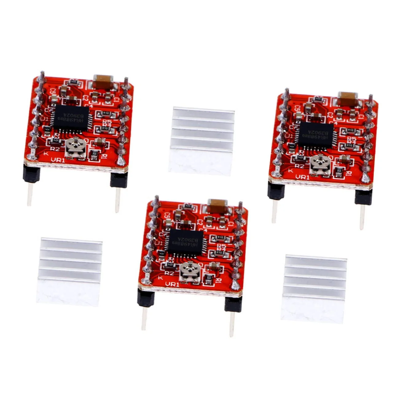 5 عدد ماژول درایور موتور پله ای با هیت سینک برای لوازم جانبی چاپگر، عملکرد فوق العاده بی صدا، محافظت در برابر دمای بیش از حد