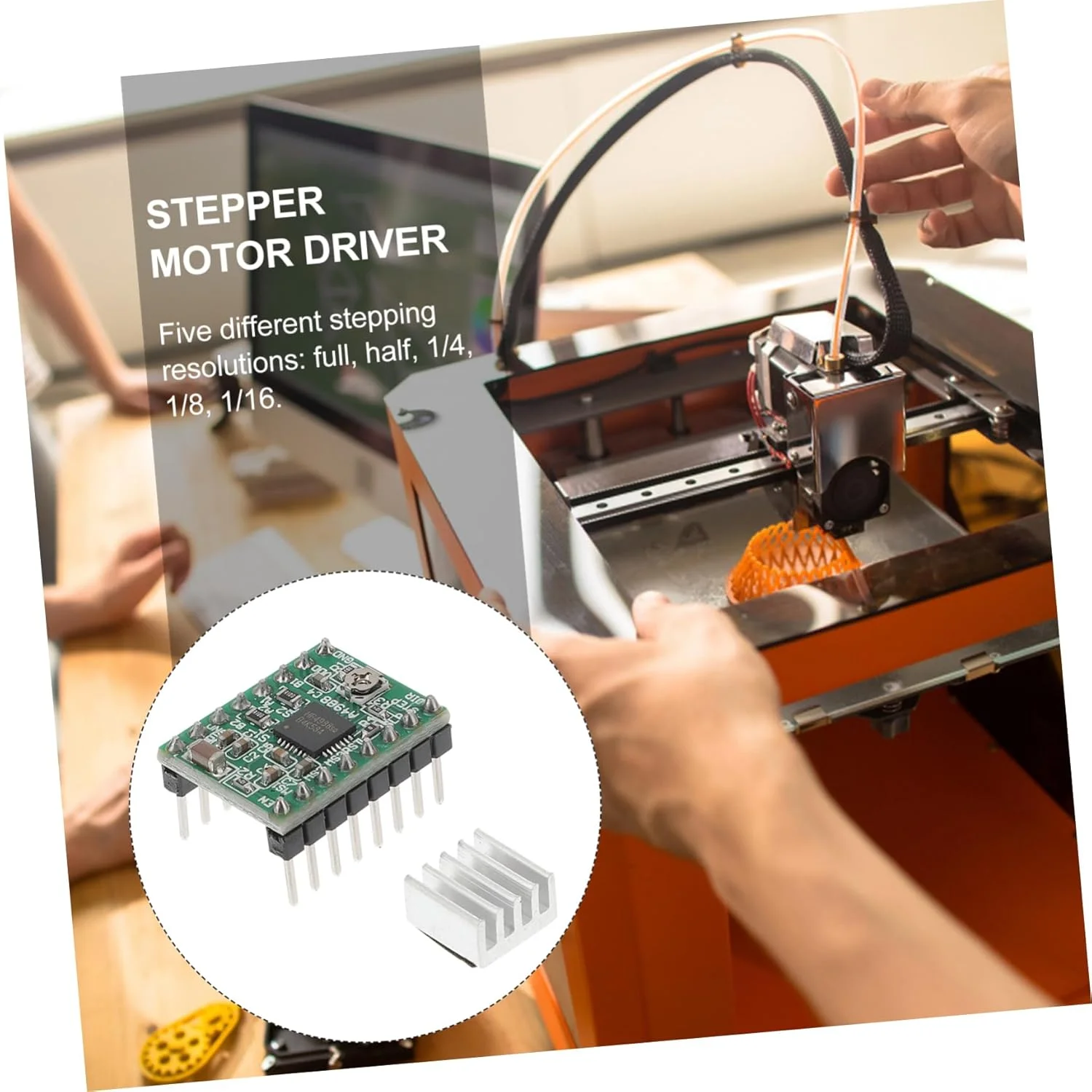 ماژول درایور موتور پله‌ای سازگار با پرینتر Healifty، 5 عددی، با ویژگی‌های محافظت از گشتاور بالا