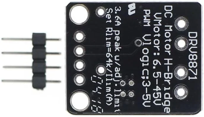 ماژول درایور موتور DC مدل DRV8871، برد تنظیم کننده PWM با ولتاژ 6.5-45 ولت DC برای چاپگرها، لوازم الکتریکی و تجهیزات صنعتی