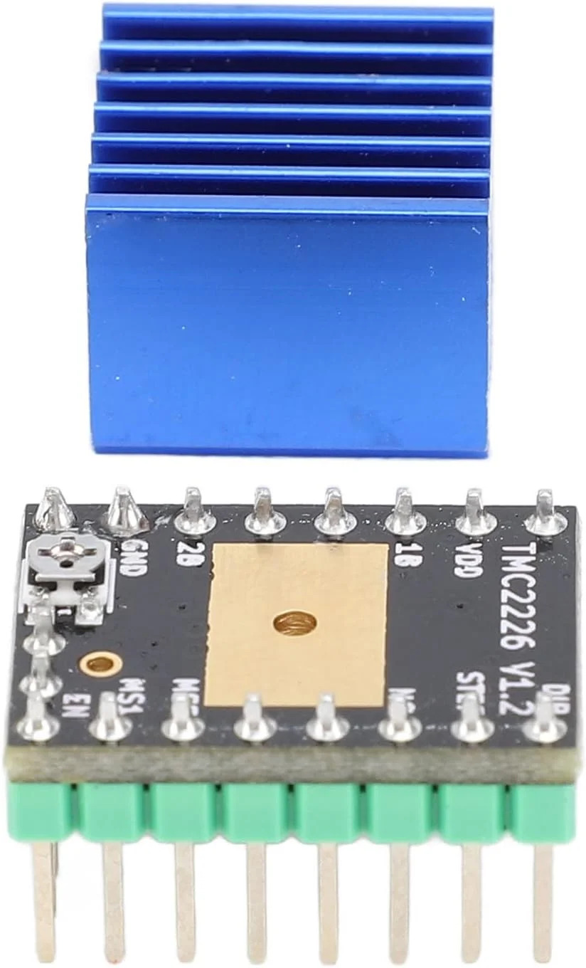 ماژول درایور موتور پله ای TMC2226 فوق العاده بی صدا برای پرینتر سه بعدی به همراه هیت سینک