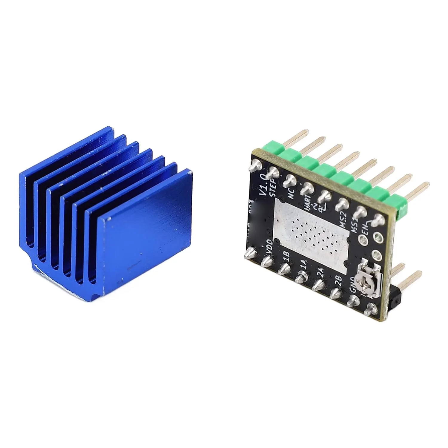 برد درایور موتور پله ای TMC2225 MKS با هیت سینک، ماژول درایور موتور بی صدا برای پرینتر سه بعدی