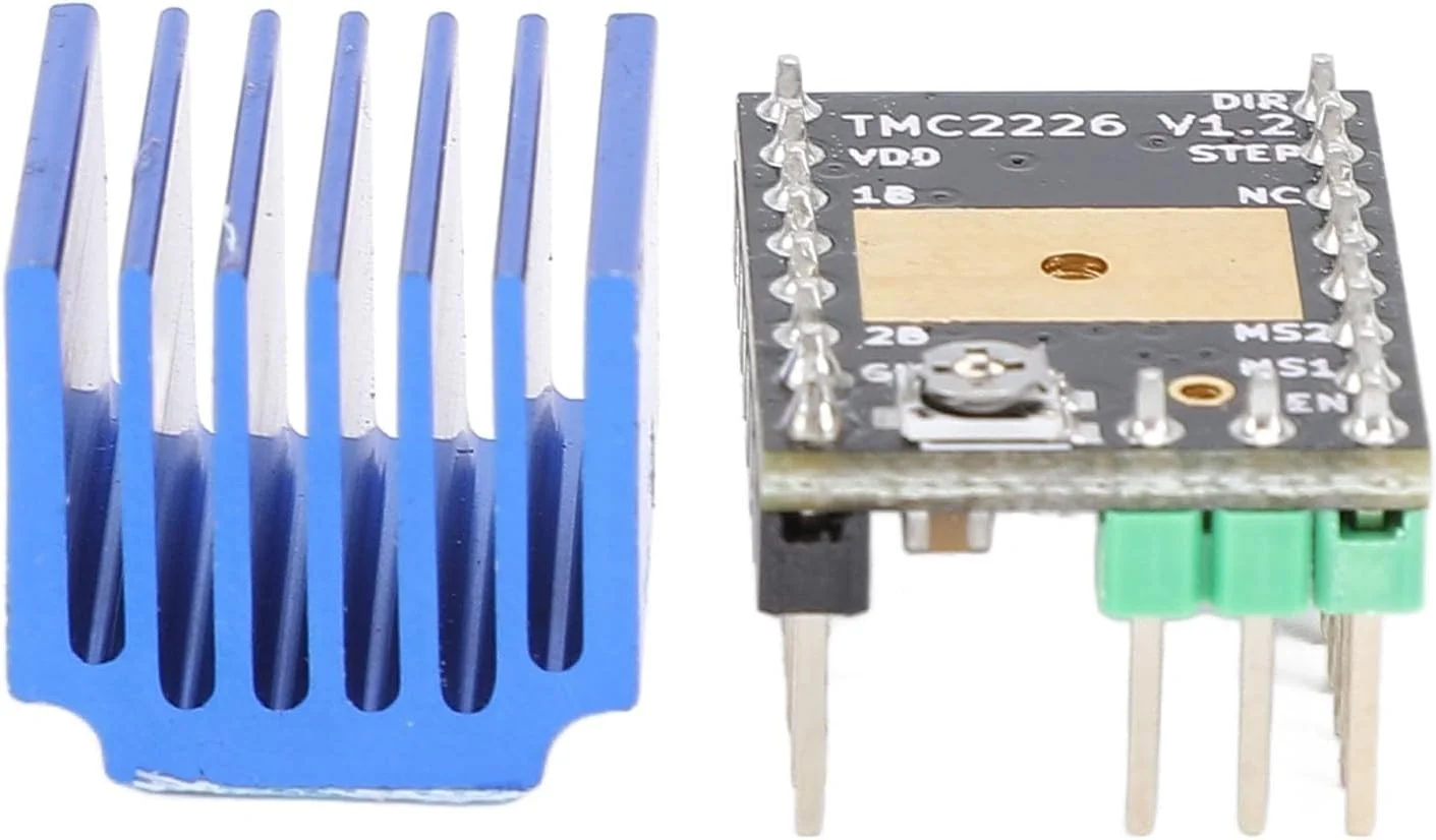 ماژول درایور موتور پله ای TMC2226 فوق العاده بی صدا برای پرینتر سه بعدی به همراه هیت سینک