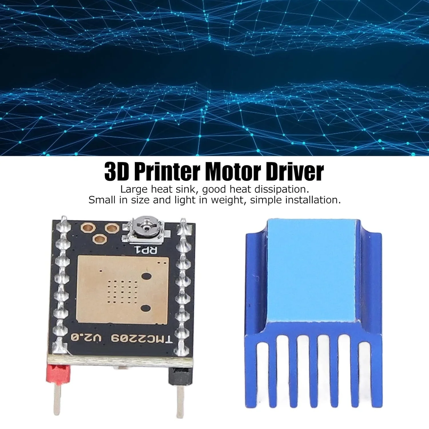 ماژول درایور استپ موتور TMC2209 حالت UART فوق العاده بی صدا با هیت سینک برای دستگاه CNC پرینتر سه بعدی، کنترلر موتور آلیاژ آلومینیوم با دقت بالا ماژول درایور استپ موتور TMC2209 حالت UART فوق العاده بی صدا با هیت سینک برای دستگاه CNC پرینتر سه بعدی، کنترلر موتور آلیاژ آلومینیوم با دقت بالا
