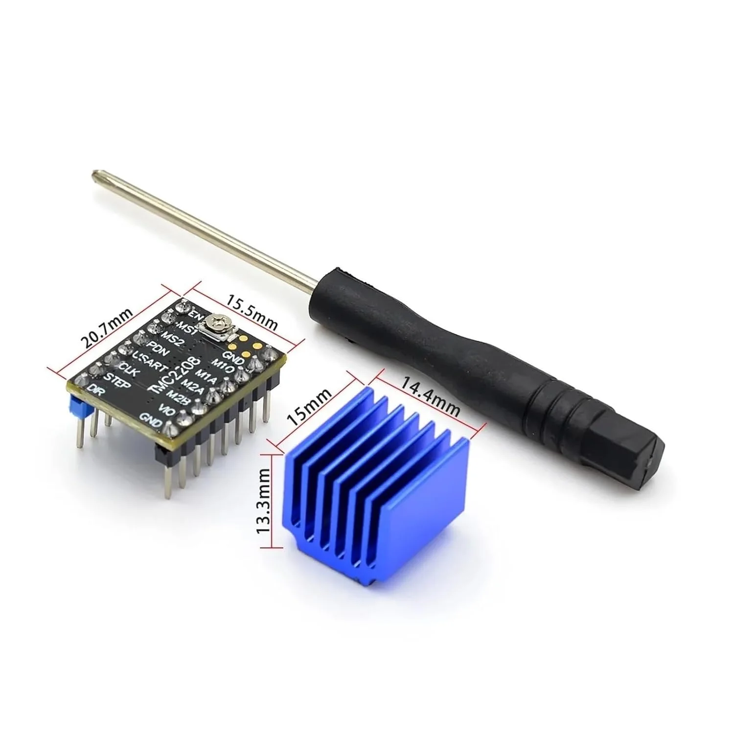 درایور موتور پله ای TMC2208 V2.0 Stepstick Mute Driver MKS قطعات پرینتر سه بعدی SKR V1.3 Ramps 1.4 1.6 برد کنترل